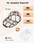 XQXA Hat Washer Cage, No Assembly Needed Hat Cleaner for Adult and Kids Hats, Black