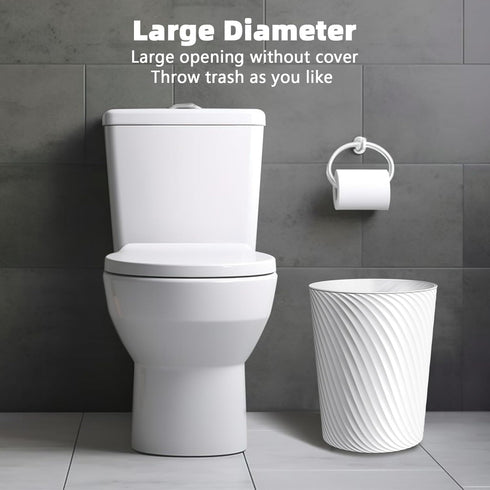 LLNTOU 3 Pack 1.8 6 Small Trash Can Gallons, Bathroom Trash Can & Garbage Can with Trash Bags, Bedroom Trash Bin