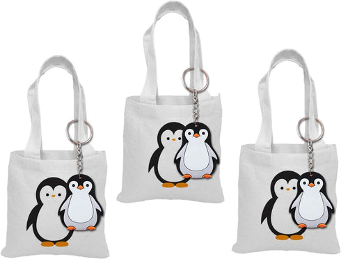 40 Pack Penguin Keychains, Polar Arctic Winter Animals Party Favors for Birthday Gifts