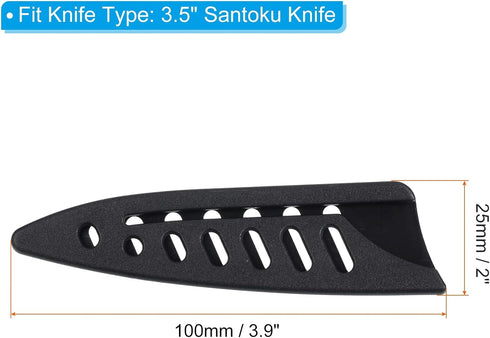 PATIKIL PP Safety Knife Cover Sleeves for 3.5" Paring Knife, 2 Pack Knives Edge Guard Blade Protector Universal Knife Sheath Portable for Kitchen, Black by PATIKIL