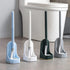 Toilet Brush with Holder, Long Handle Golf Toilet Brush 360° Deep Cleaning Flexible Silicone Wall Mounted for Bathroom