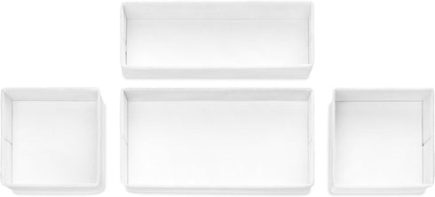 Whitmor Set of 4 Drawer Organizers, White