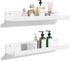 upsimples 2 Pack Acrylic Shelves, 15" Floating Bookshelves for Wall Storage, Display Shelf Organizer for Kids,