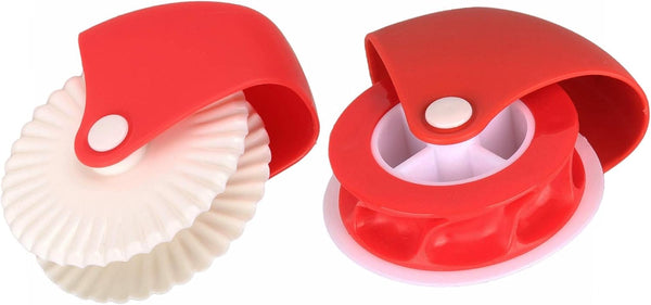 Pastry Wheel Decorator and Cutter, Set of 2 for Beautiful Pie Crust