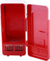 LED Mini USB Refrigerator for Bedroom, Car Mini Fridge, Can Refrigerate and Heat Drinks, Red