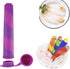 6pcs Froze Popsicles Molds,Reusable Baby Silicone Popsicle Molds Multi Colors Ice Cream Mold Tray Ice with Lids for DIY