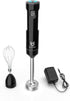 Cordless Hand Blender by UTALENT, Variable Speed Immersion Blender, Black with Fast Charger, Egg Whisk for Smoothies