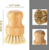 Palm Dish Brush - Bamboo Full Circle Dish Brush 3 Packs, Mini Pot Brush Natural Scrubber Cleaning Kit for Pots and Pans