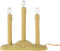 Creative Hobbies 3 Light Electric Candolier, Indoor Christmas Candle Lamp, Ivory Plastic with Clear Bulbs