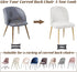 Set 1/2/4/6 Armless 1PC) Velvet Curved Back Chair Covers Round Back Dining Room Chair Covers Slipcovers of Mid Century