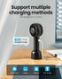 Gaiatop Mini Portable Fan, Powerful Handheld Fan, 3 Speed Personal Desk Fan, USB Rechargeable for Travel - Black