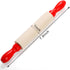 Set 12 8 Inch SOUJOY of Mini Rolling Pin, Wood Dough Roller for Baking with Red Handle, Small Clay Rolling Pin