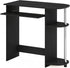 Furinno Simplistic Computer Desk with Keyboard Tray, Easy Assembly, Americano/Stainless Steel