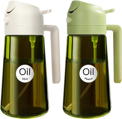 YARRAMATE 2PCS 16oz/470ml Oil Sprayer for Cooking with Stickers, Food-Grade 2 in