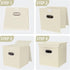 Closet Organizers Fabric Storage Bins with Lids, 3 Pack Collapsible Cube Storage Organizer Basket with Handles for