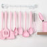 LOVEINUSA 10PCS Silicone Cooking Utensils Set, Heat Resistant Gadgets Tools for Nonstick Cookware, Dishwasher Safe Pink