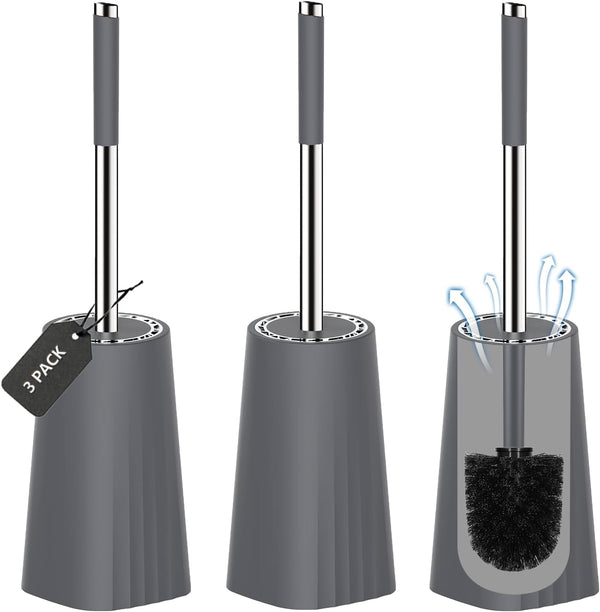 SetSail Toilet Brush, Compact Size Toilet Bowl Brush and Holder Toilet Brushes