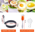 WOWITIS 4'' Set, 4 Packs 1X 1X Upgrade Large Egg Rings Stainless Steel Round Egg Maker Mold, Anti-scalding Grill, Oil