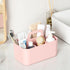 Multiuse Caddy Organizer with Handle - Stackable Plastic Bin Basket for Art Supplies, Makeup, Bathroom, Kitchen (Pink)