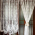 FADFAY Elegant White Lace Embroidered Sheer Balloon Curtains, Adjustable Tie-Up Curtain, 1 Panel, 78''*78''.
