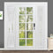 Rose Home Fashion Voile French Door Curtains, Set of 2 Panels, White, W30 x L72