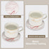 Set 6 Pack Cute Pink Marble Coasters of Stone Coffee Table Decor Absorbent Ceramic Cup Coaster with Holder Decorative