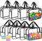 8 Packs Large Toy Storage Bags with Labels, Reusable Clear PVC Board