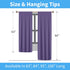 LinenTopia Window Sheer Curtains, 2 Panels, 54" x 84", Light Filtering Drapes for Living Room, Bedroom, Kitchen, Purple