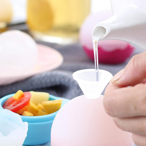KongNai 4 Sizes Kitchen Funnel Set - Food Grade Silicone Collapsible Funnels for Filling Bottles, Canning, Cooking