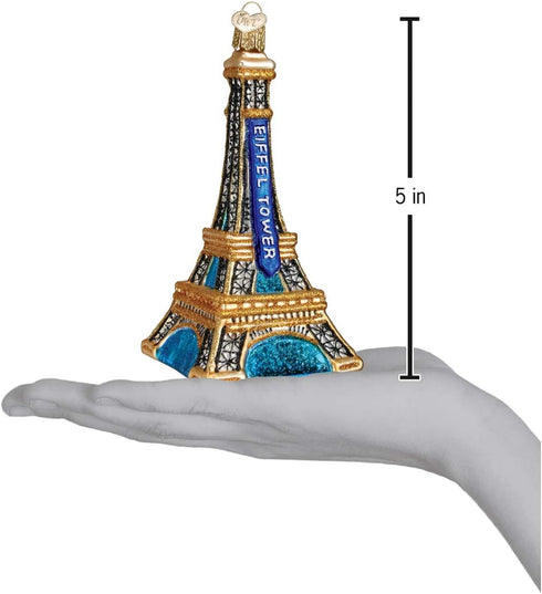 Old World Christmas Eiffel Tower Glass Blown Ornaments for Christmas Tree