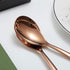 Silverware Set 20 Pieces, Stainless Steel Copper Flatware Set, Titanium Plating Rose Gold Cutlery for Service Set