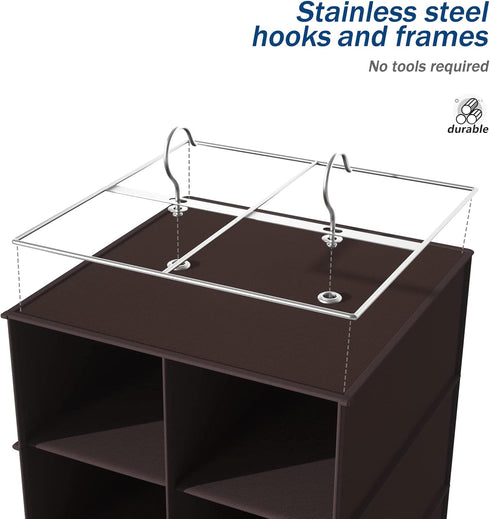 Libeder Closet, Closet 20 12''W12''Dx 50''H Hanging Shoe Organizer for Hanging Organizers Section Shoe Shelves, Space