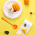 Set of 4 Ceramic Dessert Spoons, Long Handle Korean Porcelain Spoons for Appetizers, Cereal, and Dessert (Multi-color)