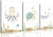 Wodkwq Ocean Nursery Canvas Wall Art,Nursery Wall Decor,Kids Bathroom Decor,Under The Sea