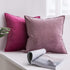 MIULEE Pack of 2 Soft Hot Pink Decorative Velvet Throw Pillow Covers, 18x18 Inch for Sofa, Bedroom