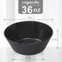 Cereal Bowls 36 OZ, Set of 12 Unbreakable Wheat Straw Plastic Serving Snack Bowls Dishwasher Microwave Safe Reusable Large Soup Dessert Bowls for Kitchen Parties Camping Black Gray by DUOLUV
