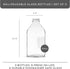 64 Oz, 3 Pack JoyJolt Glass Milk Bottles with Lids and Pourer Airtight Heavy Duty Reusable Glass Bottles, Leakproof