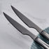 Black Steak Knife Set - 6 Piece Stainless Steel Kitchen Utility Knives, 8.7 Inch Serrated