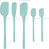 Tovolo 5-Piece Silicone Utensil Set (Light Aqua): Spatula, Spoonula, Jar Scraper, Mini Spatula, Mini Spoonula
