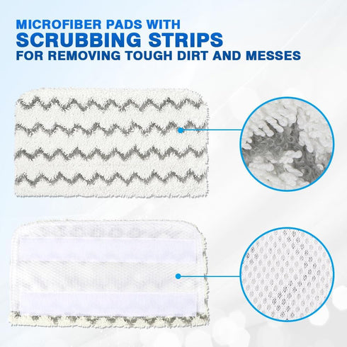 HOMEXCEL Steam Mop Replacement Pads for Shark Steam Mop S1000/S1000A/S1000C/S1000WM, 4 Pack Reusable Microfiber