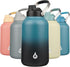 BJPKPK 1 Gallon Insulated Water Bottle, Dishwasher Safe 128oz Large Jug with Metal Handle & BPA Free Spout Lid, Blue