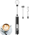 MOSHOU Electric Milk Frother Handheld, 3 Speeds Coffee Whisk Foam Maker with USB C Rechargeable, Drink Mixer for