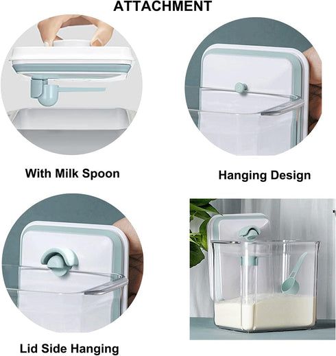 2000ML 2.0QT 900g Formula Dispenser Container with Scoop / Milk Powder BPA-Free Airtight Formula Storage Container