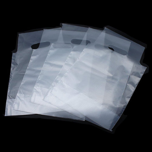 FERENLI 100Pieces Package 20x28cm Single Drink Cup Holder Plastic Bags for Milk Juice Water Coffee Portable Carrier