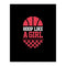 Hoop Like A Girl - Funny Wall Decor Print, Girl's Basketball Quotes Wall Art for Locker Room Decor