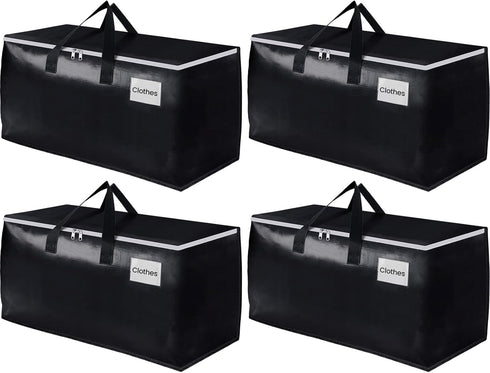 Extra Large Moving Boxes, Moving Bags with Zipper, 93L 4 Pack for Space Saving Storage and Travel