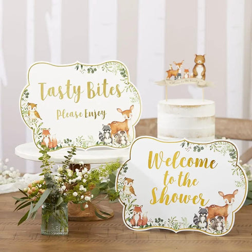 Kate Aspen Woodland Baby Shower Decorations | Decor Sign Kit with 8 Different Signs