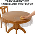 Dependable Industries Essentials Clear Vinyl Tablecloth Protector – 70" Round Waterproof Plastic Cover