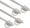 Magnetic Curtain Rods, Adjustable Multi-Use Appliance for Metal Doors and Windows, 9-16 Inch, Nickel, 4 Pack