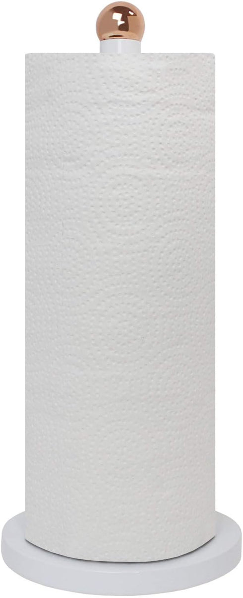 Blue Donuts Paper Towel Holder, Weighted Base for Easy One-Handed Tear, Modern Countertop Paper Towel Dispenser